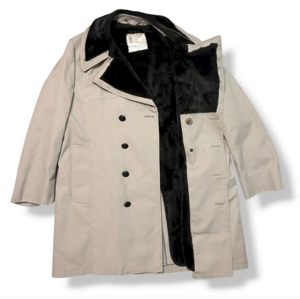 London Fog Trench Coat in Gray and Black